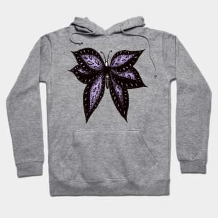 Butterfly Abstract Ink Drawing Hoodie